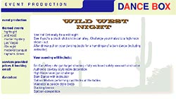 Dancebox Event Producution Theme page