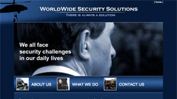 Worldwide Security Solutions homepage